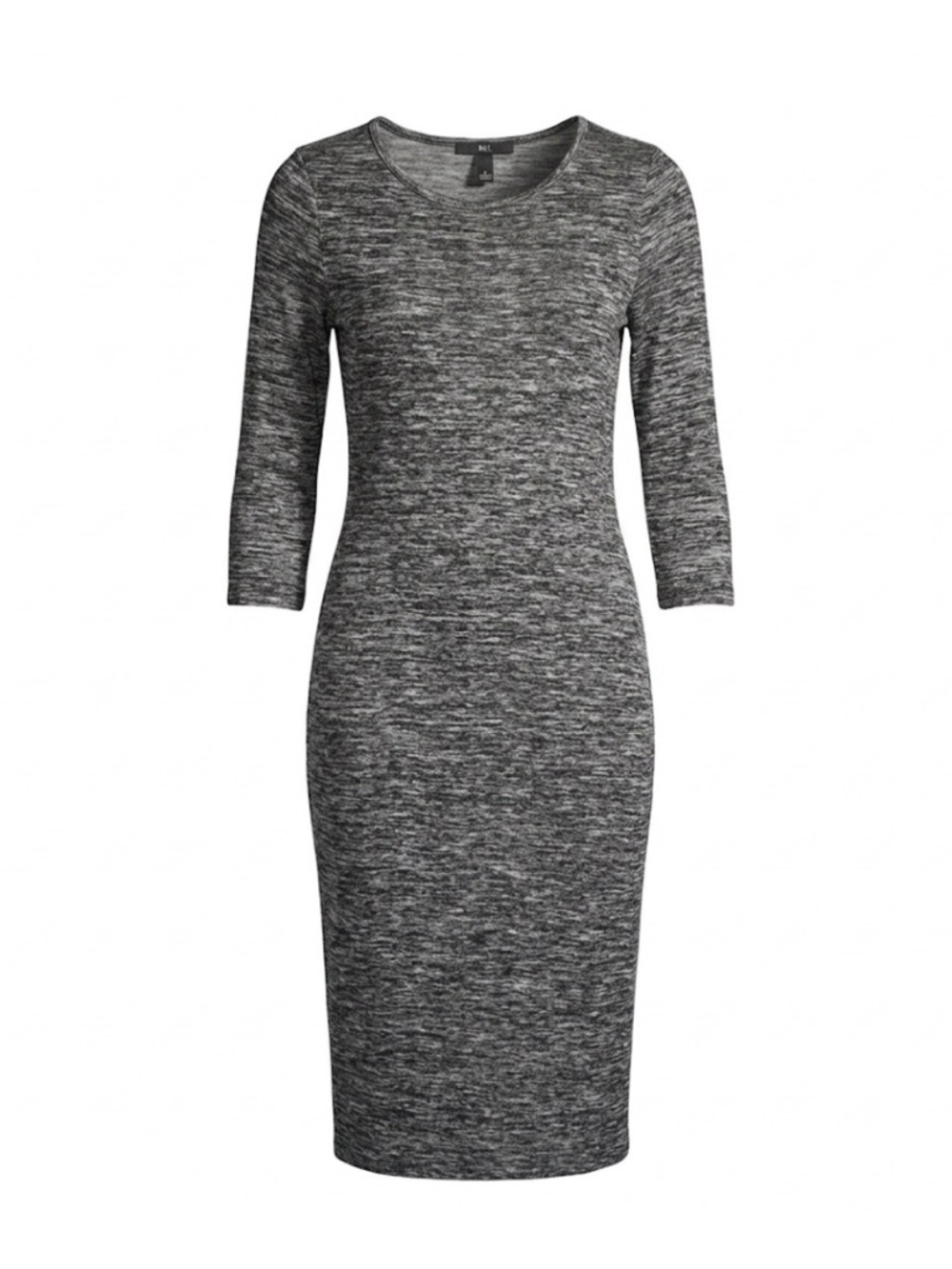XXI Forever 21 Marled Bodycon Midi Knit Dress Women’s L Black White